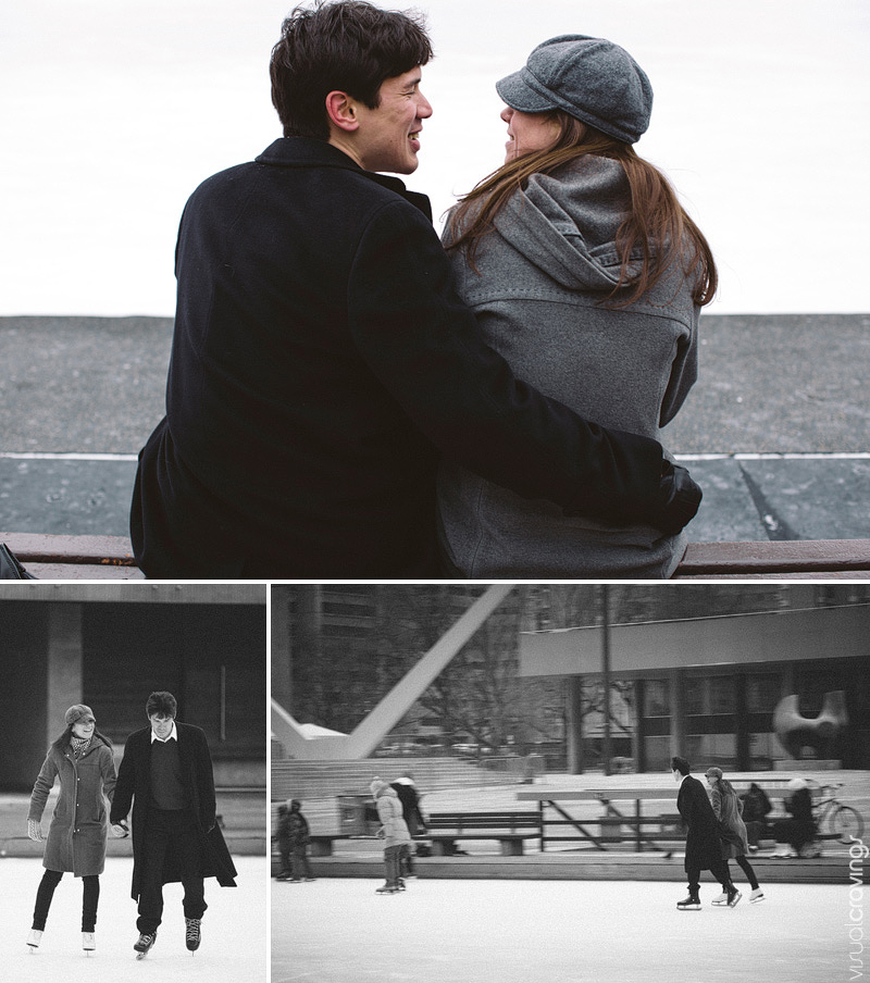 Nathan Phillips Square Toronto engagement photography