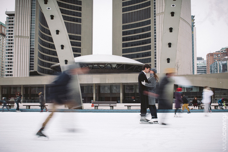Nathan Phillips Square Toronto engagement photography
